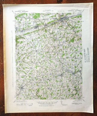 1945 Coatesville PA/DE USGS Army COE Topo Map