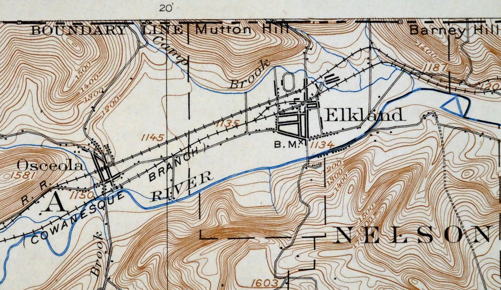 1944 Elkland Pennsylvania/New York USGS Topo Map: Wellsboro - Image 5