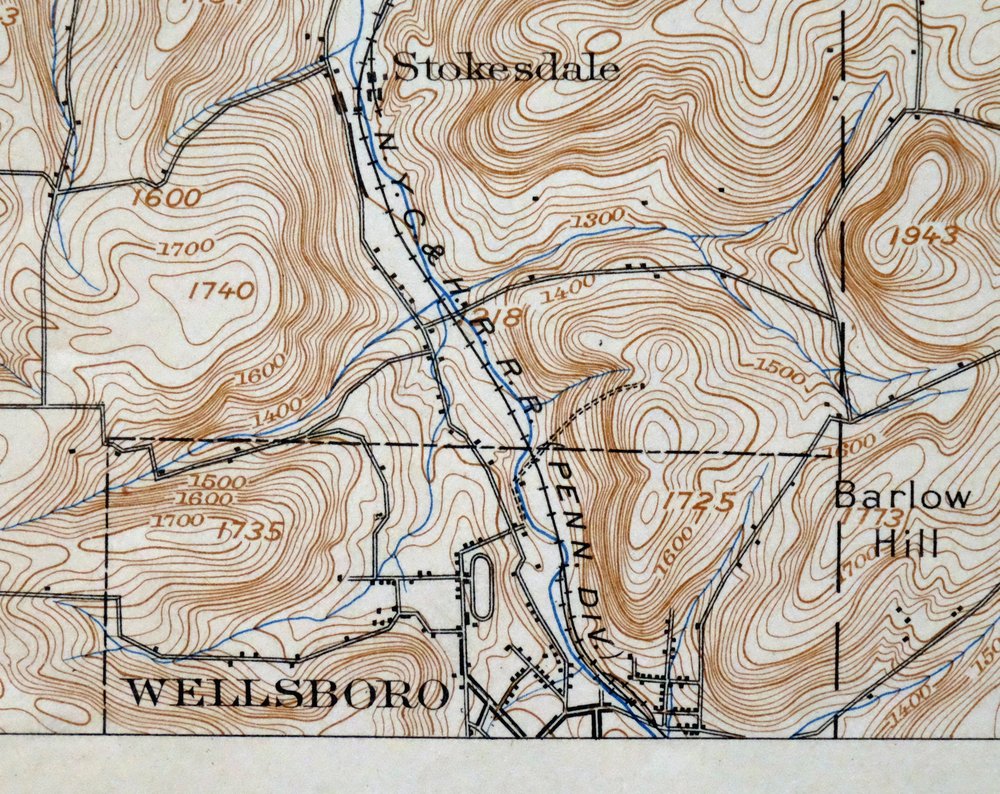 1944 Elkland Pennsylvania/New York USGS Topo Map: Wellsboro - Image 2