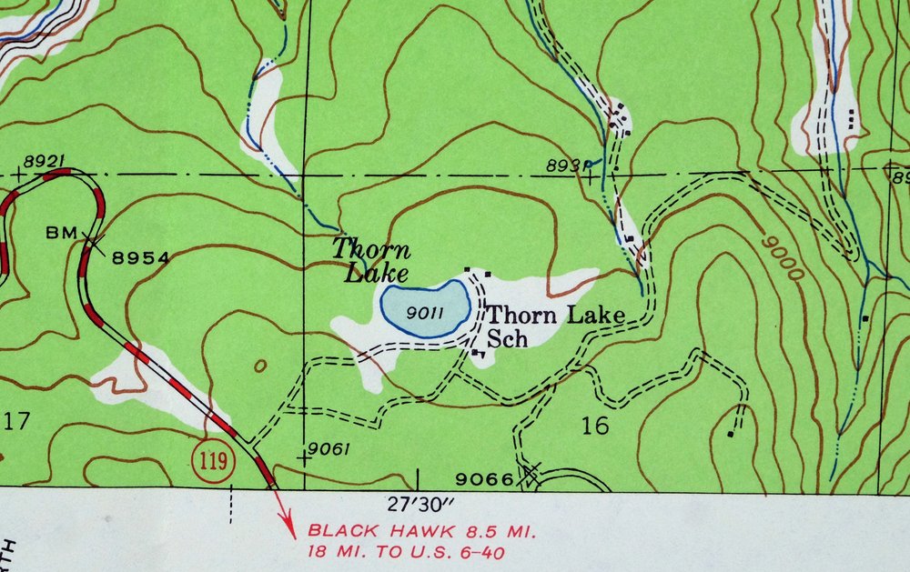 1955 Tungsten Colorado USGS Topo Map: Barker Reservoir - Image 5