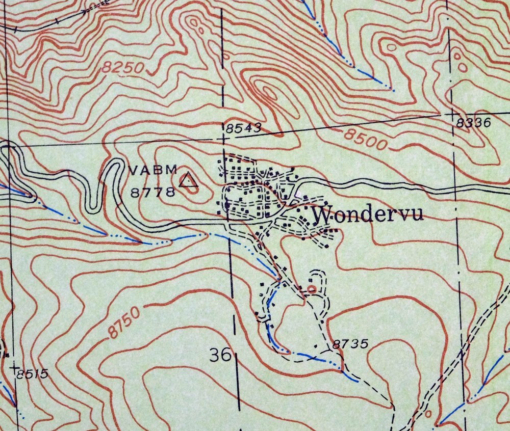 1955 Tungsten Colorado USGS Topo Map: Barker Reservoir - Image 2