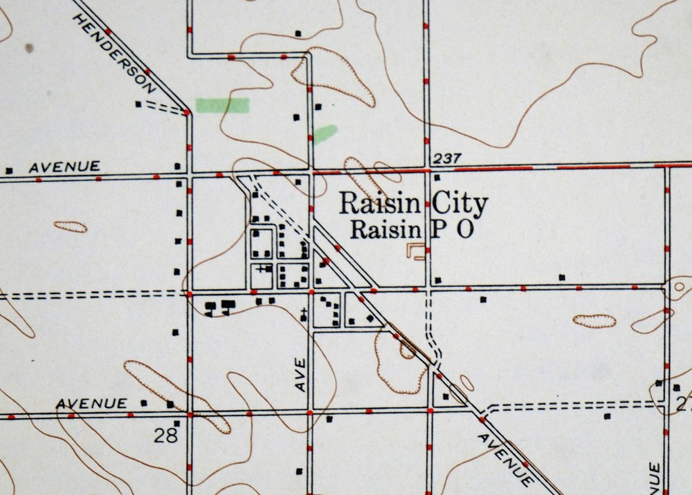 Raisin California San Joaquin Valley USGS Topo Map 1947 - Image 2