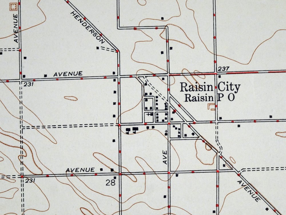 Raisin California San Joaquin Valley USGS Topo Map 1947 - Image 2