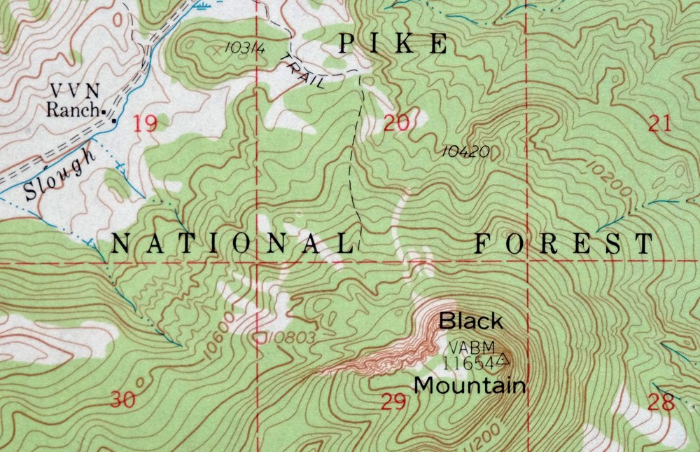 1973 Black Mountain Colorado USGS Topo Map: Loco Mountain - Image 6