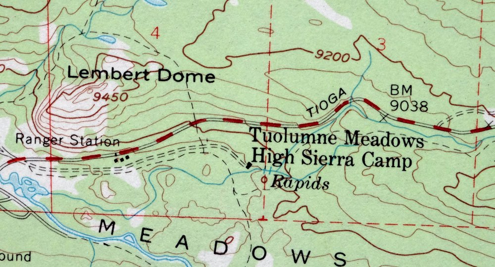 1973 USGS Topo Map: Tuolumne Meadows, California - Image 2