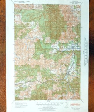 Walville Washington Pe Ell Doty USGS Topo Map 1941 Antique