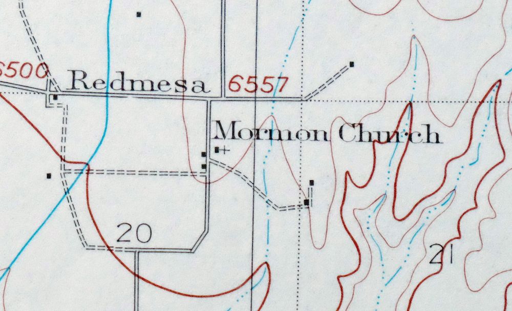 1948 Red Mesa Colorado/New Mexico USGS Topo Map - Image 3