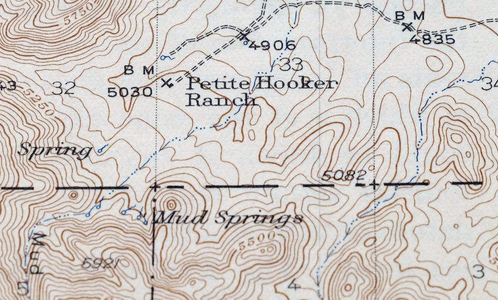Winchester Mountains Arizona The Mesas USGS Topo Map 1945 - Image 3