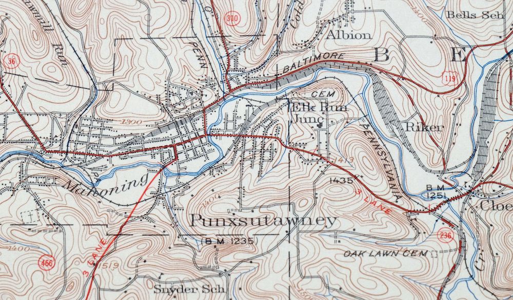 1957 USGS Topo Map: Punxsutawney, Rossiter, Pennsylvania - Image 2